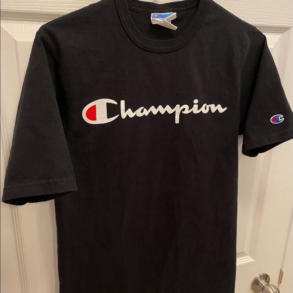 Champion Mens Black T-shirt - Size S Great Condition - Picture 3 of 5